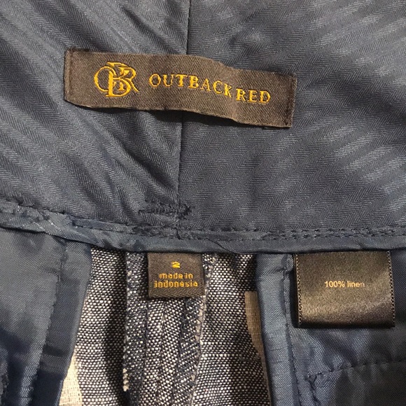 Outback Red 100% linen pants - Picture 2 of 3